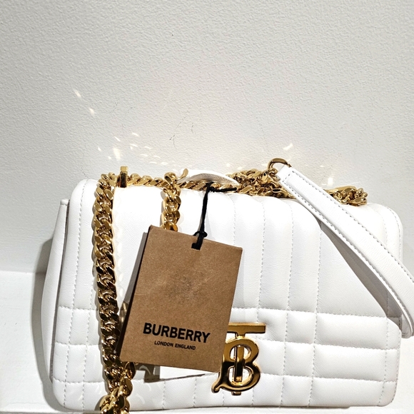 BURBERRY TB SMALL LOLA QUILTED SHOULDER / CROSSBODY BAG WITH INNER DEFECTS. - Picture 11 of 16